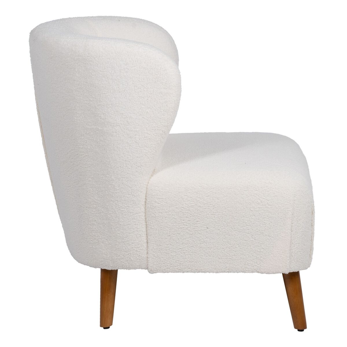 Poltrona 72 x 78 x 82 cm Madeira da borracha Branco